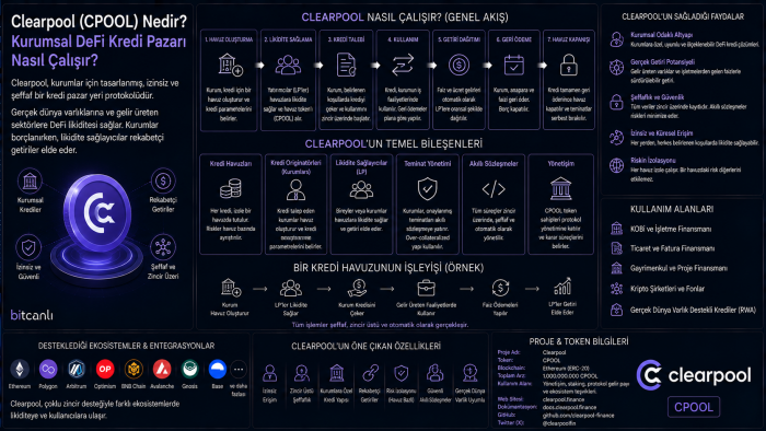 Clearpool (CPOOL) Nedir? Kurumsal DeFi Kredi Pazarı Nasıl Çalışır?